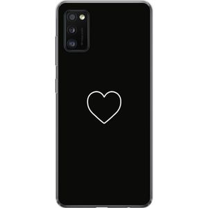 Samsung Galaxy A41 Transparent Mobilskal Hjärta