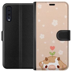 Samsung Galaxy A50 Sort Lommebokdeksel Gullunge