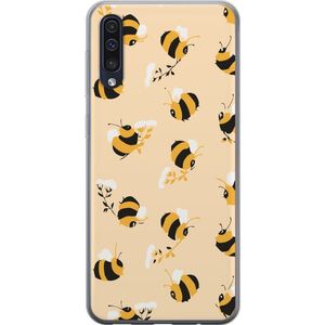 Samsung Galaxy A50 Transparent Mobilskal Humlor