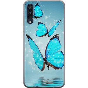 Samsung Galaxy A50 Gjennomsiktig Telefondeksel Magiska Fjärilar