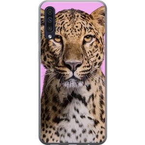 Samsung Galaxy A50 Gjennomsiktig Telefondeksel Leopard