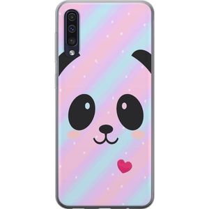 Samsung Galaxy A50 Transparent Mobilskal Glad panda
