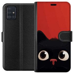 Samsung Galaxy A51 Musta Lompakkokotelo Busig Katt