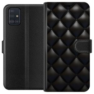 Samsung Galaxy A51 Sort Tegnebogsetui Lyxiga rutor