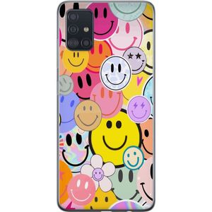 Samsung Galaxy A51 Transparent Mobilskal Leende Ansikten