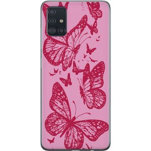 Samsung Galaxy A51 Transparent Mobilskal Fjärilar
