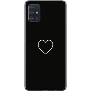 Samsung Galaxy A51 Transparent Mobilskal Hjärta