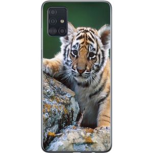 Samsung Galaxy A51 Transparent Mobilskal Tiger