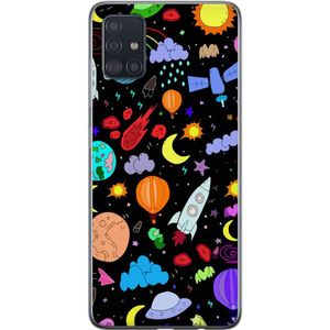 Samsung Galaxy A51 Transparent Mobilskal Rymden