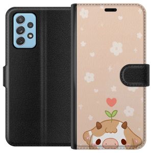 Samsung Galaxy A52 5G Sort Lommebokdeksel Gullunge