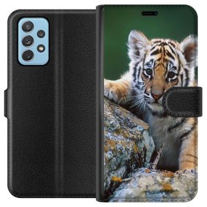 Samsung Galaxy A52 5G Svart Plånboksfodral Tiger