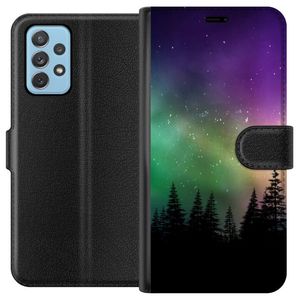 Samsung Galaxy A52 5G Svart Plånboksfodral Norrsken