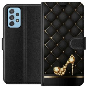 Samsung Galaxy A52 5G Svart Plånboksfodral Lyxig Sko