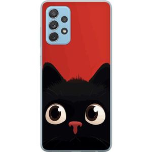 Samsung Galaxy A52 5G Transparent Mobilskal Busig Katt