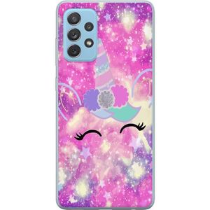 Samsung Galaxy A52 5G Transparent Mobilskal Glad Enhörning