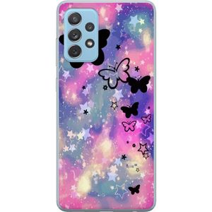 Samsung Galaxy A52 5G Transparent Mobilskal Flygande fjärillar