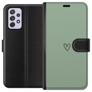 Samsung Galaxy A52s 5G Svart Plånboksfodral Hjärta