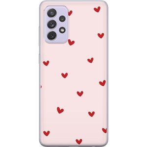 Samsung Galaxy A52s 5G Transparent Mobilskal Små Hjärtan