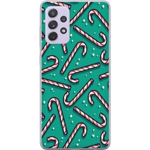 Samsung Galaxy A52s 5G Transparent Mobilskal Polkagris Mönster