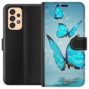 Samsung Galaxy A53 5G Svart Plånboksfodral Magiska Fjärilar