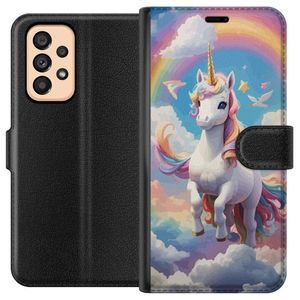 Samsung Galaxy A53 5G Svart Plånboksfodral Stolt Enhörnig