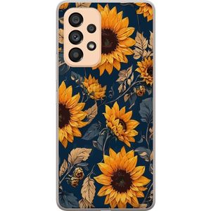 Samsung Galaxy A53 5G Transparent Mobilskal Solrosor