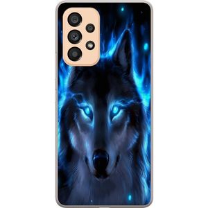 Samsung Galaxy A53 5G Transparent Mobilskal Blå Varg