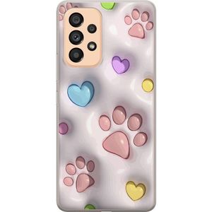 Samsung Galaxy A53 5G Transparent Mobilskal Fluffiga Tassar