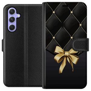 Samsung Galaxy A54 Svart Plånboksfodral Elegant Rosett
