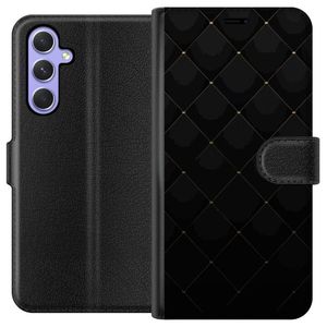 Samsung Galaxy A54 Svart Plånboksfodral Exklusivt Mönster