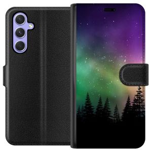 Samsung Galaxy A54 Svart Plånboksfodral Norrsken