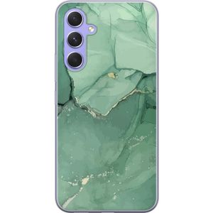 Samsung Galaxy A54 Transparent Mobilskal Grön Marmor