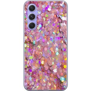 Samsung Galaxy A54 Transparent Mobilskal Glitter