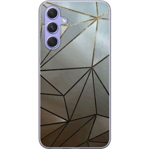 Samsung Galaxy A54 Transparent Mobilskal Mönster Rosé