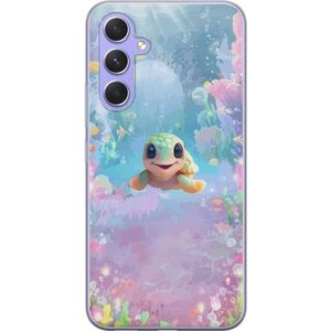 Samsung Galaxy A54 Transparent Mobilskal Glad Sköldpadda