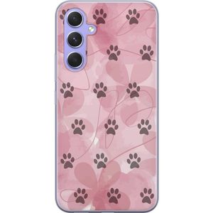 Samsung Galaxy A54 Transparent Mobilskal Rosa Tassar