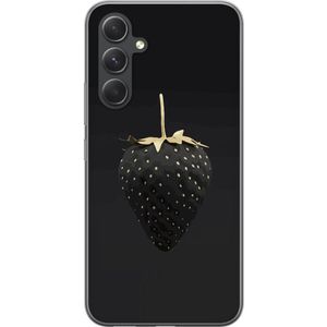 Samsung Galaxy A55 Transparent Mobilskal Exklusiv Jordgubbe