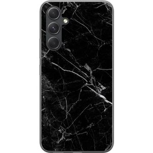 Samsung Galaxy A55 Transparent Mobilskal Svart marmor