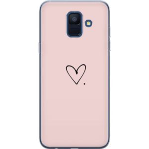 Samsung Galaxy A6 (2018) Gjennomsiktig Telefondeksel Hjärta.