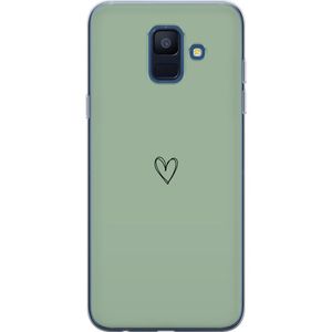 Samsung Galaxy A6 (2018) Gjennomsiktig Telefondeksel Hjärta