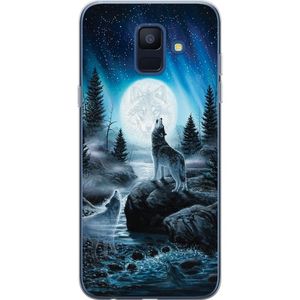Samsung Galaxy A6 (2018) Transparent Mobilskal Varjar på natten