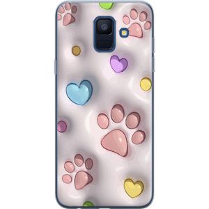 Samsung Galaxy A6 (2018) Transparent Mobilskal Fluffiga Tassar