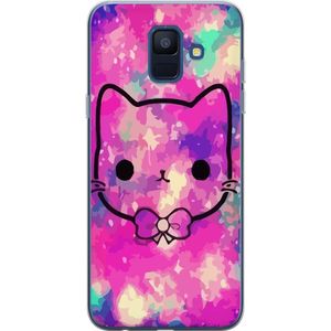 Samsung Galaxy A6 (2018) Gjennomsiktig Telefondeksel Katt