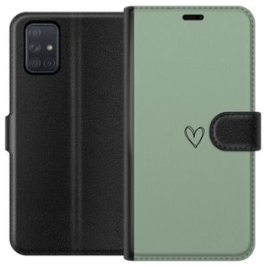 Samsung Galaxy A71 Sort Lommebokdeksel Hjärta