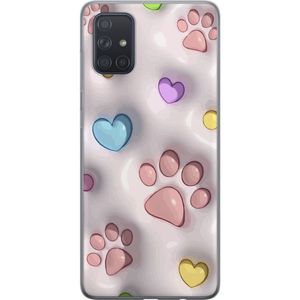 Samsung Galaxy A71 Transparent Mobilskal Fluffiga Tassar