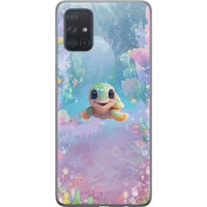 Samsung Galaxy A71 Transparent Mobilskal Glad Sköldpadda