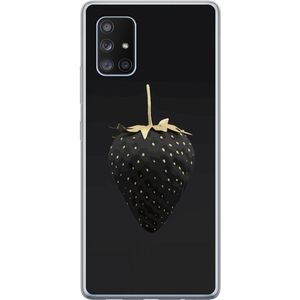 Samsung Galaxy A71 5G Transparent Mobilskal Exklusiv Jordgubbe