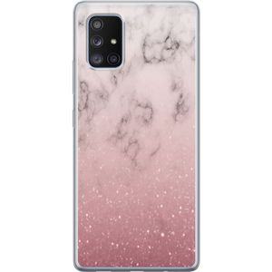Samsung Galaxy A71 5G Transparent Mobilskal Glitter och marmor