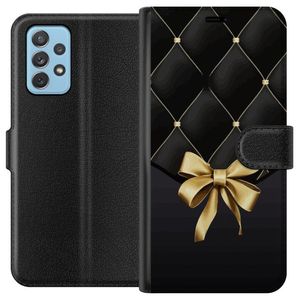 Samsung Galaxy A72 5G Sort Lommebokdeksel Elegant Rosett