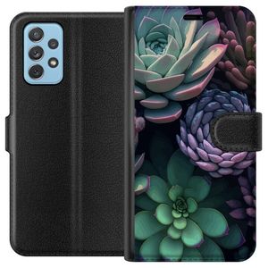 Samsung Galaxy A72 5G Svart Plånboksfodral Taklök grön
